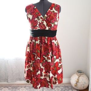 Retrolicious Floral Printed Midi Dress